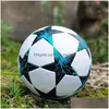 Palloni Pallone da calcio di alta qualità Taglia professionale 5 Materiale Pu Porta da calcio senza soluzione di continuità Allenamento della squadra Partita Giochi sportivi Futbol Drop De Dhj6C