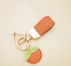 PU Leather Keychain fruit Key Chain Buckle lovers Car Handmade Keychains Men Women Bag Pendant Accessories