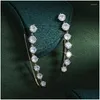 Boucles d'oreilles Masa Clip d'oreille os Style coréen simple rangée sept étoiles boucle d'oreille personnalité douce fille pour les femmes livraison directe bijoux Otsm7