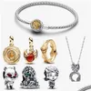 Bracelets de charme Bracelets de charme 2023 Halloween Designer pour femmes bijoux bricolage Fit Pandoras Bracelet boucle d'oreille bague en or jeu Dragons Gla Dhimc