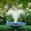 Decorazioni da giardino Pompa per fontana solare con 7 ugelli Fontane galleggianti per acqua da bagno per uccelli adatte per laghetti Patio