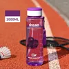 Waterflessen 1000 ml grote capaciteit plastic rietje beker sportfles buitensport kamperen wandelen vissen drinkketel