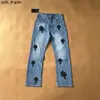 Chrom Make 2023 Designer Mens Jeans Vieux Pantalon droit lavé Coeur Lettre Prints pour Femmes Hommes Casual Long Sweatpant Unzw QSBP