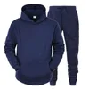 2024 Solidne nowe męskie dresy z kapturem Puller+Spodne Spodnie Sportswear Casual Jogging Sportswear Zestaw 2 240221