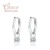 Earrings CANNER 0.3CT D Color 4 Claws Moissanite Hoop Earring for Women 925 Sterling Silver Moissanita Hanging Earring Pendientes Jewelry