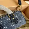 16 cm Boston Travesseiro sacos Mulheres jeans Couro Genuíno Crossbodys Ombro Totes Mini Bolsa Bolsa