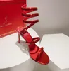 Rene Caovilla Cleo Mirror leather stiletto sandals Lady sandal dress shoes Fashion high heels Evening shoes Ankle Wrap luxury designer factory shoe 43With box