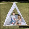 Tält och skyddsrum högkvalitativ teepee tält barn barn 115 115 cm 3,8 3,8ft polyesterduk bärbar stabil droppleverans sport ootr8z
