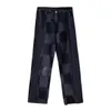 Mens Designer Jeans Classic Nigo Purple Jeanstassel Damaged Denim Hole Pants Slim Fit