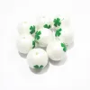 Perline all'ingrosso 12 mm/ 20 mm 100pcs/ sacca acrilico opaco per perle a perle a doppio lato verde perline per trifoglio per gigante