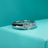 Rings anujewel 1ct marquise gesneden d kleur moissanite diamant verloving mannen ring zilveren trouwring voor vrouwen op maat gemaakte sieraden