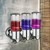 Dispenser voor vloeibare zeep 3-kamer handdesinfecterend middel Muurhanger Druk op Home Douchegel Shampoo Box Mount Container