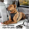 Dog Collars Leashes Car Harnesses Pets Seat Safety Belt Portable Cat Strap For Small And Puppies Drop Delivery Home Garden Pet Supp Dhq3Z