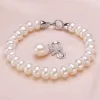 Sets Hochzeit Süßwasserperlen Schmuckset für Frauen, echte natürliche Perlenkette Schmucksets Mutter Jubiläumsgeschenke weiß