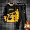 Męskie dresy stroju hip -hop z kapturem Sweter Sweter Modny długi rękaw Top Ins Autumn and Winter New Loose Coat Brand Setl24