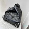 Bolsa de couro designer hardware removível espelho qualidade crossbody bolsa de ombro para motocicleta