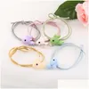 Bandes de caoutchouc de cheveux Vente Style coréen Filles Mignon Hairband Bonbons Lapin Porte-queue de cheval Corde Enfants Fille Accessoires De Cheveux Élastique En Caoutchouc J Dhmis