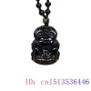 Pendants Obsidian God of Wealth Pendant Designer Natural Talismans Black Necklace Stone Jewelry Carved Luxury Charms Gift Pendants