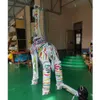 Hurtownia 3M/10ft Kolorowa nadmuchiwana żyrafa Reklama Animal Cartoon do Zoo Outdoor Giant Decoration Circus Event
