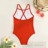 INS Kleine Mädchen Cartoon Gedruckt Einteiliger Badeanzug Designer Kleinkind Bikini Sommer Strand Pool Sport Badeanzüge Kind SPA Schwimmen S1082