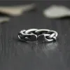 Ringen Handgemaakte Viking Sieraden Real 100% 925 Sterling Zilveren Ringen Voor Vrouwen Gevlochten Draad Opening Aanpasbare 59