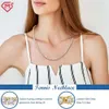 Hiphop Diamond White/Yellow Gold Plated S Sterling Sier Moissanite Tennis Necklace