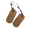 Keychains Lanyards Keychains Lanyards Creative Wood Keychain Cork DIY CAR BAG Decoration Pendant Key Chain Keyring Drop Delivery F DHPES