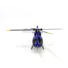 電気/RC航空機RCヘリコプターC187 EC135リモートコントロール航空機の単一プロペラエイレロン金属ノーズ低電圧アラーム暴走