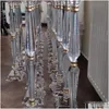 Party Decoration Extran Ring 90 cm Tall 12st Decor Crystal Centerpieces For Tables Gold Flower Stand Wedding Party Centerpiece Decorat OT5FY