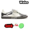 2024 Chaussures décontractées duigner Dhgate Wales Leopard Bonner Bonner Silver Metallic Pony Noir crème blanche Wale Luxury Flats extérieurs Sneakers de marche pour hommes Trainers pour femmes