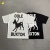 Męskie koszulki Czarne białe pies pensa drukująca mężczyźni Kobieta Cole Buxton T Shirt 2024 Casual Short Sleeve Tees Ogółemzowany top J240221