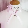 Halsketten sexy lolita süße handgefertigte Schnürschnürkragen Big Heart Bow Ribbon Halskette Halskette