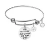 Bangle High Quality Stainless Steel Inspirational 26 Intial Letter Birthday Pendant Charm Bracelet For Women Men 60Mm Expandable Wire Dh74A