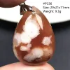 Pendants Genuine Natural Cherry Agate Pendant For Women Lady Man Love Gift Healing Crystal Silver Beads Stone Rare Gemstone Jewelry AAAAA