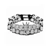 Charm Bracelets Charm Bracelets 2Pcs/Set Luxury Crown Men 8Mm Micro Pave Cz Round Braided Rame Bracelet Pseira Feminina Handmade Jewel Dhswg