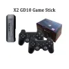 Consoles GD10 X2 HD 4K Video Game Stick Portable Wireless Controllers 2.4G Game Console Builtin 50 Emulators 35000 Games voor PS1/N64/DC