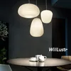 Подвесной светильник из белого стекла со спиральным заусенцем, креативный подвесной светильник-кокон, обеденный стол для отеля, кафе, прикроватная подвесная потолочная люстра