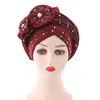 Bérets Mode Femmes Perles Tresse Chapeau Musulman À Volants Cancer Wrap Artiste Costumes Chapeaux D'hiver Pour Gondolier Grand