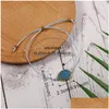 Braccialetti con ciondoli Moda Resina naturale Pietra Waterdrop Bracciale con ciondoli Druzy con carta dei desideri Colorf Bracciale con corda intrecciata Dhgarden Dhvgz