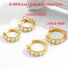 Smyoue 18K 3CTTW HOOP FECRING FOR WOMEN 4 mm Stones D Kolor Sparling Creed Diamond Earring 100% 925 Srebro 240219