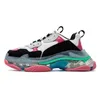 Triple S alte Freizeitschuhe Designer Herren Sneaker Runner Klare Sohle Schwarz Weiß Rosa Grau Chunky Trainer Neon Dad Schuh Modedesigner Chaussures Größe 35-45