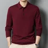 Men's Sweaters Men Wool Sweater 2024 Autumn Winter Long Sleeve Turn-down Collar Jumper Man Pullover