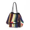 Evening Bags Luxury Diving Fabric Neoprene Breathable Shoulder Handbag 2024 Summer Casual Tote Bag Top-Handle Beach