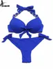 Kvinnors badkläder Eonar Push Up Bikini Womens Bandage Badkläder Brasiliansk klippt botten Bikini Badkläder Set Womens badkläder J240221