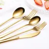 Dinnerware Sets Cutlery Set Gold Stainless Steel Dinnerwar Forks Spoons Knives Silverware