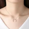 Anhänger KALETINE Mode Reine 925 Sterling Silber Gebogene Halbmond Halskette Frauen Kette Choker Damen Monde Halsketten Schmuck