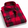 Camisas casuais masculinas outono inverno xadrez vermelho xadrez camisa masculina manga longa chemise homme algodão masculino verificação