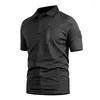 Herren-T-Shirts, Sommer-Performance-T-Shirts, kurzärmelig, taktisch, militärisch, schnell trocknend, leicht, Fischwanderung, Top-T-Shirts