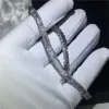 Pulseira de pulseira de pulseira de diamante de diamante Boletim Bracelets de casamento de ouro branco cheio de ouro para homens jóias de noivado de aniversário de homens
