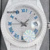 Reloj de lujo Rlx para hombre Movimiento de diamante Reloj automático de plata Acero inoxidable Zafiro Impermeable Estilo luminoso Clásico Fábrica limpia